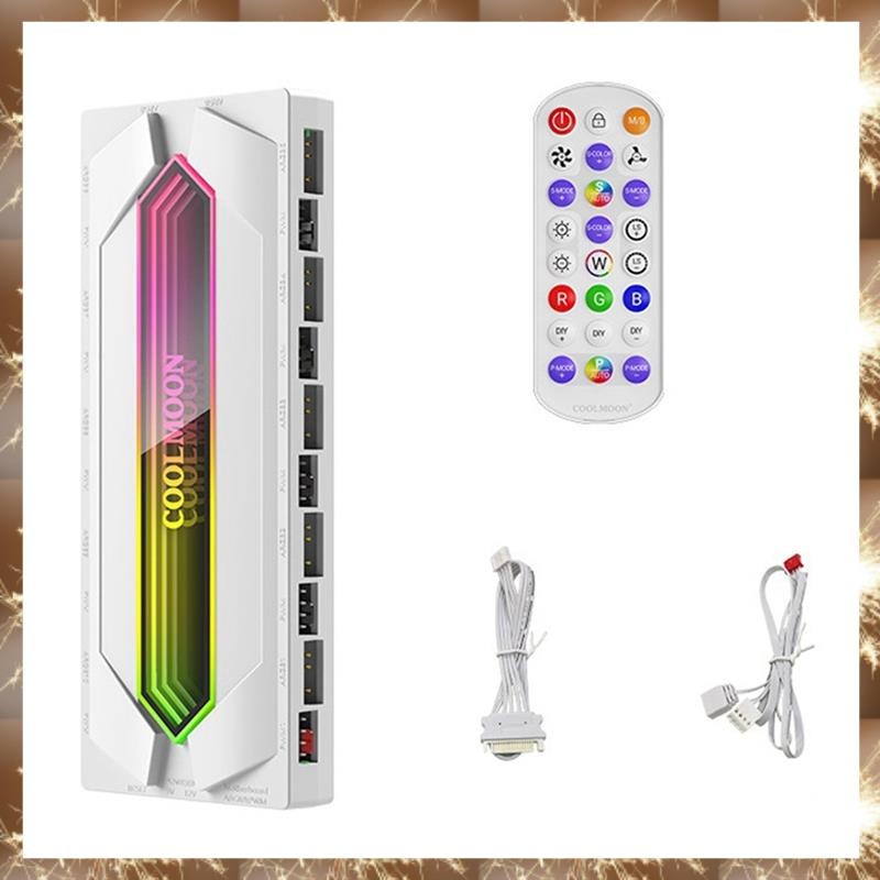 (OKB) 22 in 1 ARGB PWM Controller Hub ARGB Atronous Controller Remote สําหรับพัดลมระบายความร้อนพีซีส