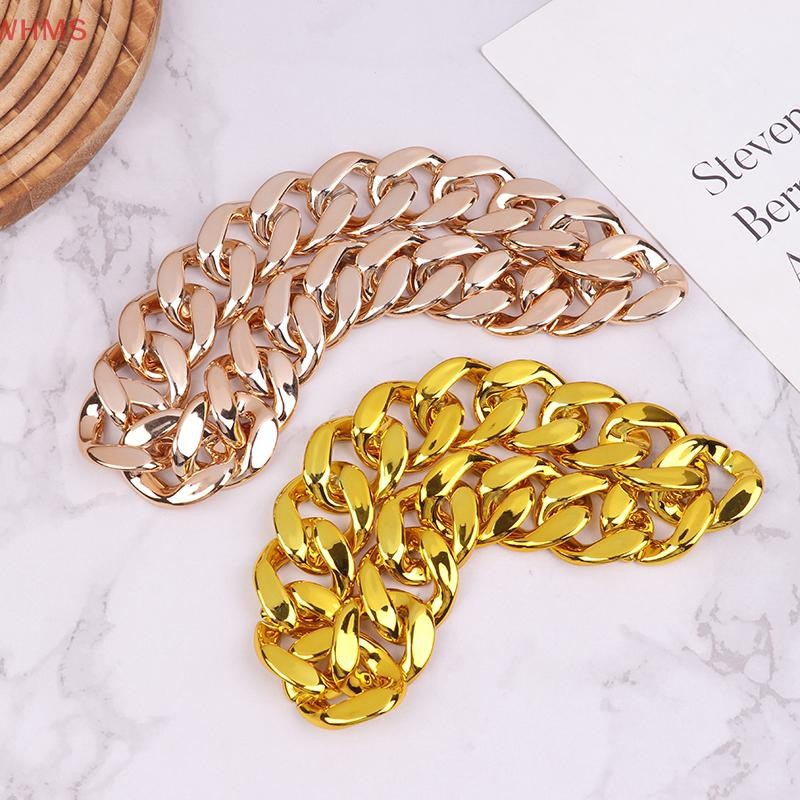 (wms) โซ่ทองปลอกคอสุนัขกว้างหนักโลหะสร้อยคอสุนัขแฟชั่นสัตว์เลี้ยงเครื่องประดับอุปกรณ์เสริม