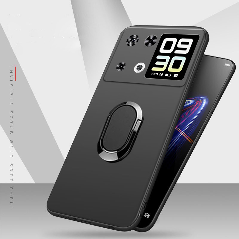 สําหรับ Cubot P90 P80 กรณีโลหะแหวน Kickstand เคสโทรศัพท์ผู้ถือรถ Matte ซิลิโคนนุ่มสําหรับ Cubot A30 