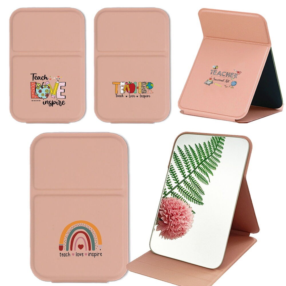 Teacher's Day Foldable Double-sided Mirror Convenient To Carry Home And Travel Use Teacher Pattern Series In Stock