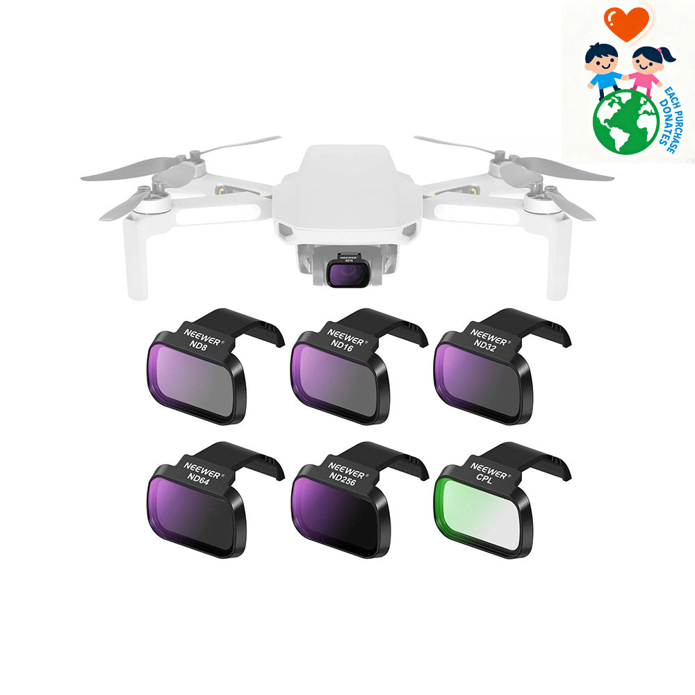 NEEDER FL-B32 6 แพ็ค ND CPL ตัวกรองใช้งานร่วมกับ DJI Mini 4K/2/Mavic/SE/2 SE