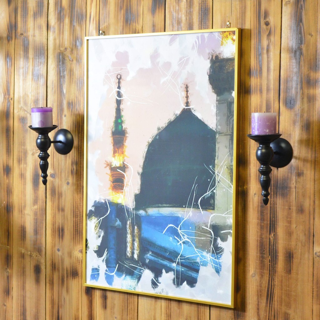 Creative Retro เชิงเทียนติดผนังอเมริกัน B & B เทียนเหล็กถ้วย Home Hotel Wall ตกแต่งเชิงเทียน J7GX