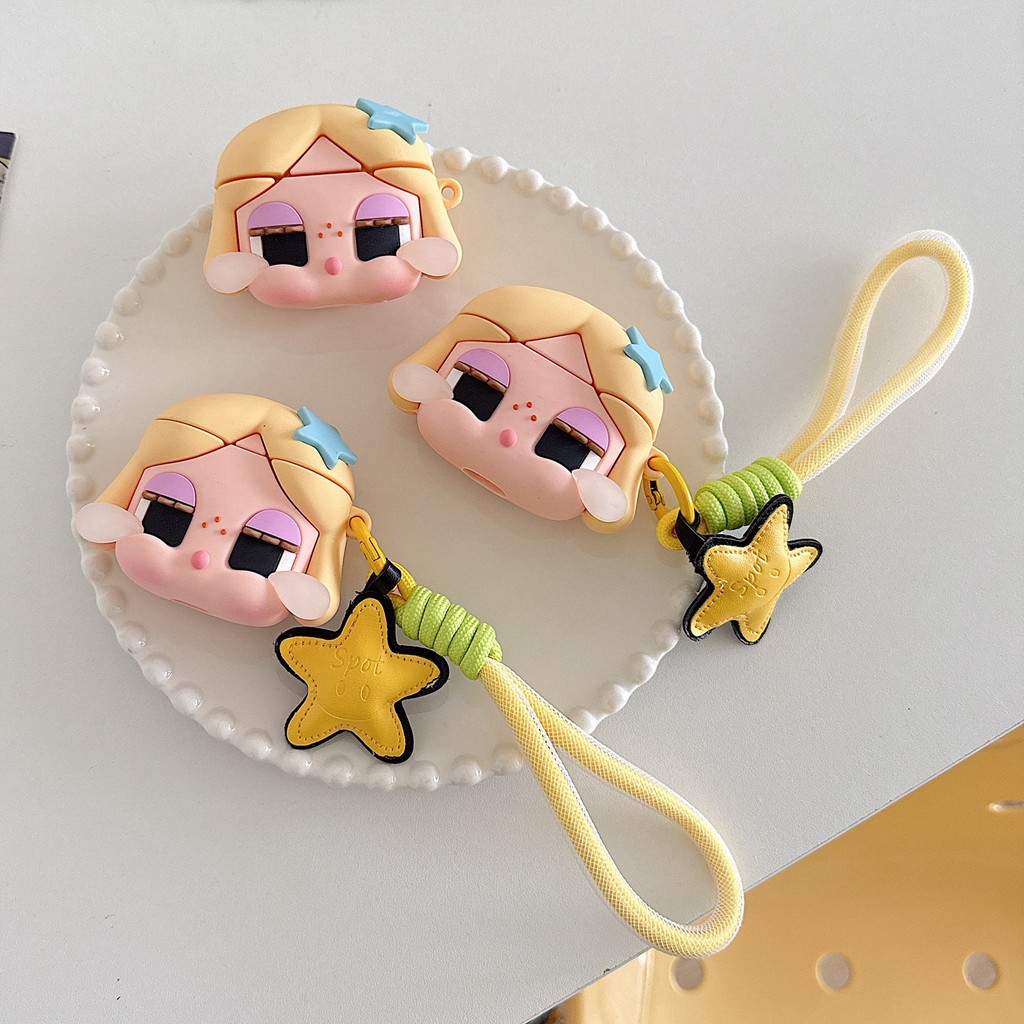 น่ารักร้องไห้เด็กสาวสําหรับแอร์พอด4เคสป้องกันใหม่มือโปร3เคสหูฟังไร้สายบลูทูธ1/2/3 airpodspro2ป้องกันการหล่น