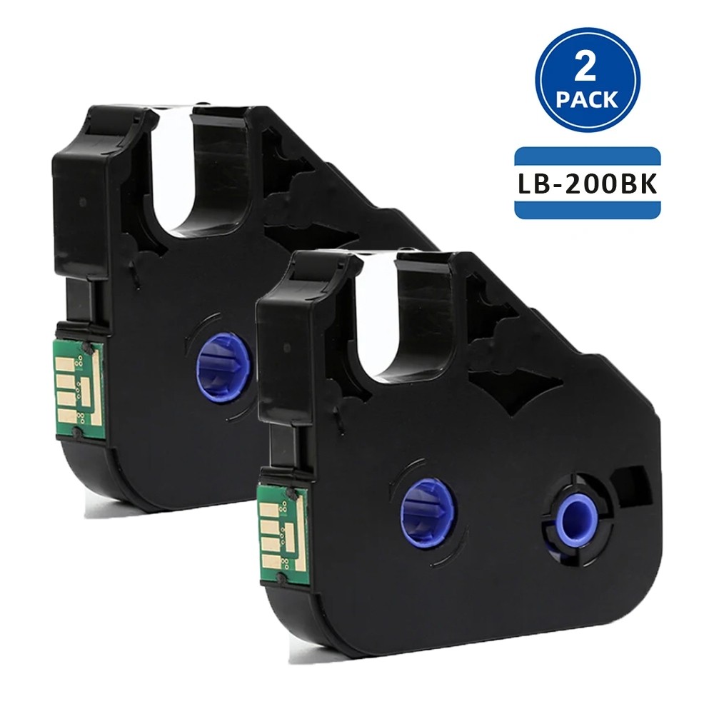 2/5PK MK-RS100B ใช้งานร่วมกับ LB-200BK หมึกริบบิ้นป้ายเทป Cassette cable ID เครื่องพิมพ์ Mk1000,Mk20