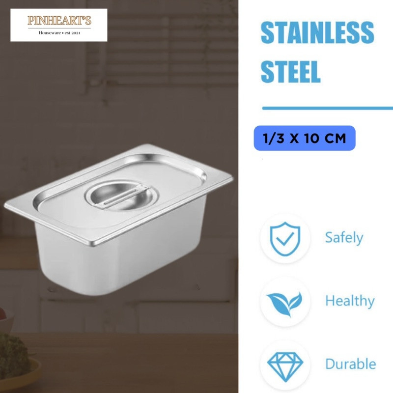 HSO - FOOD PAN STAINLESS STEEL BUFFET FOOD CONTAINER - GN-201 | GASTRONOM สแตนเลส