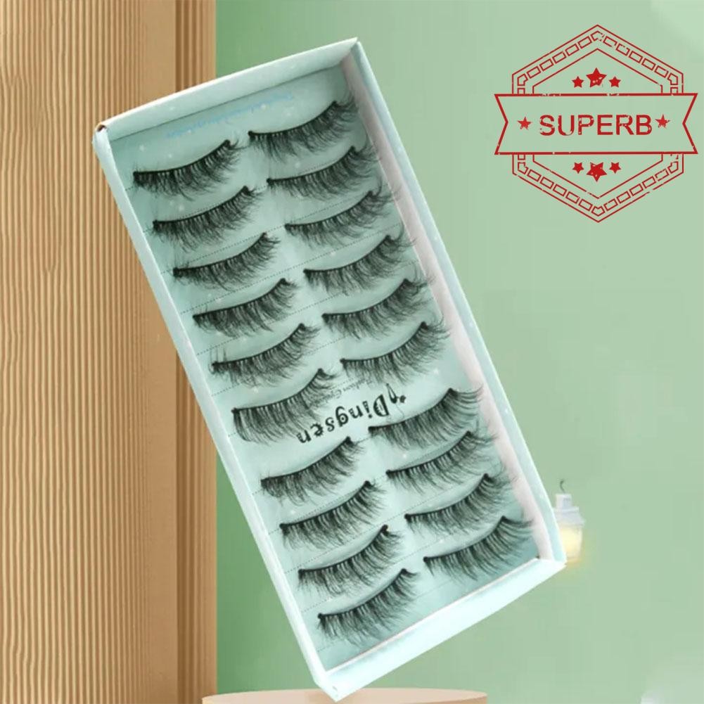 3d Faxu Mink Hair ขนตาปลอม Wispy Fluffy Lashes Extension S7t8