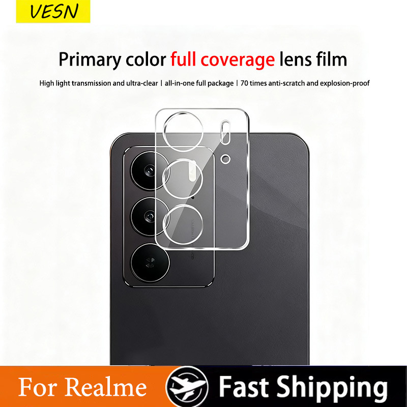 เต็มครอบคลุมเลนส์กล้องกระจกนิรภัย Realme C75 C75x C73 C71 C67 C65 C63 C61 C55 C53 C51 C35 C30 C30s C