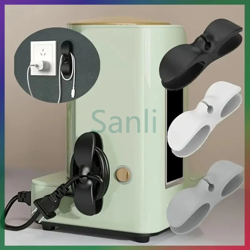 คลิปซิลิโคน คลิปซิลิโคนมีกาวในตัว คลิปซิลิโคนติดผนัง จัดเก็บสายไฟ ติดแน่นสำหรับจัดเก็บสายชาร์จ