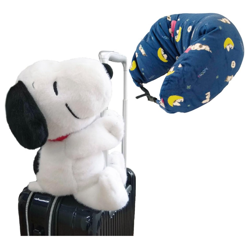 หมอนรองคอสําหรับเดินทาง SNOOPY Air Wish Starry Night Microbeads Plush Soft Cutie Toy ส่งตรงจากญี่ปุ่น
