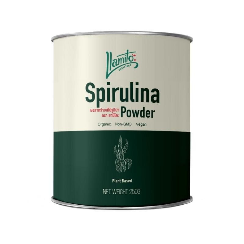 Llamito ผงสาหร่ายสไปรูลิน่า (Organic Spirulina Powder) ขนาด 250g