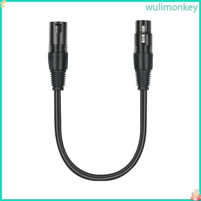 WU 3 Pin Male to 5 Pin Female DMX512 Adapter Cables Microphones Cable for Music and Lighting Connect