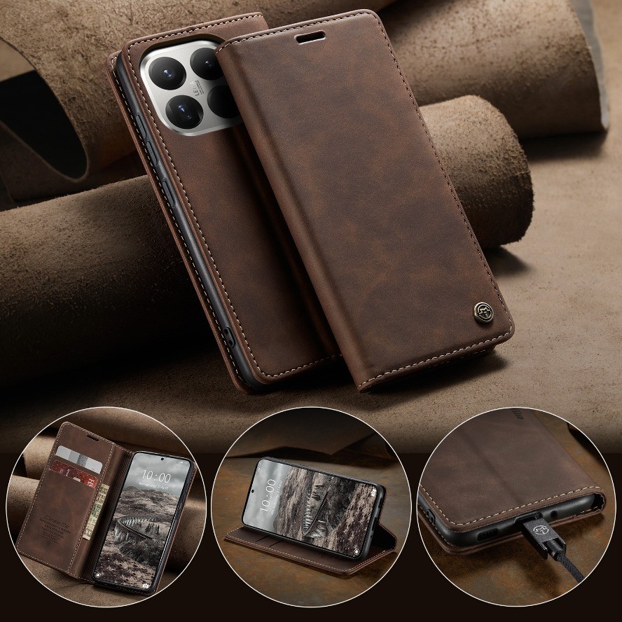 Retro หนังสําหรับ Xiaomi 15T Xiaomi15T Pro 5G กระเป๋าสตางค์แม่เหล็กช่องเสียบการ์ดเคสโทรศัพท์ขาตั้งปล