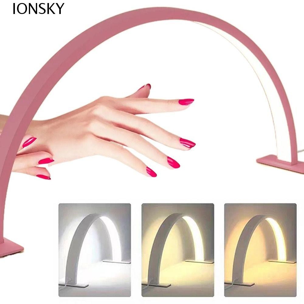 ไฟเล็บ IONSKY Half Moon, Eye Protect 3 Light Color U-shaped Nail Lamp, สะดวกหรี่แสงได้ 180 องศา LED 