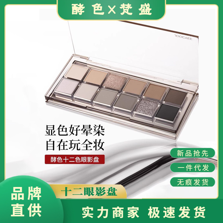 Joocyee Fermented Color Twelve Color Eyeshadow Palette Daily Light Makeup Repairing Matte Eyeshadow 