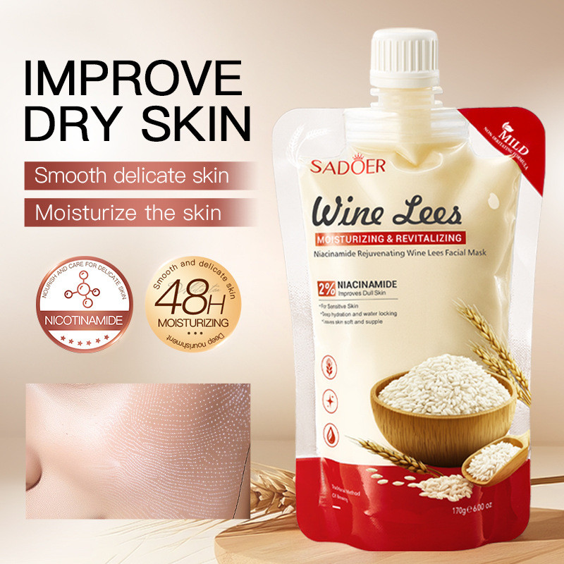 Mask SADOER Niacinamide Rejuvenating Wine Bad Mask มาส์กให้ความชุ่มชื้น