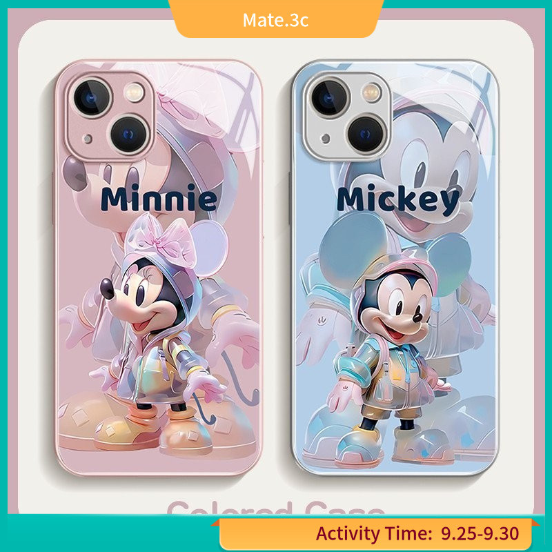 การ ์ ตูนสร ้ างสรรค ์ Mickey Mouse ซิลิโคนสําหรับ iPhone 11 12 IP 13 14 15plus 13 14 15 Pro Max 3VM