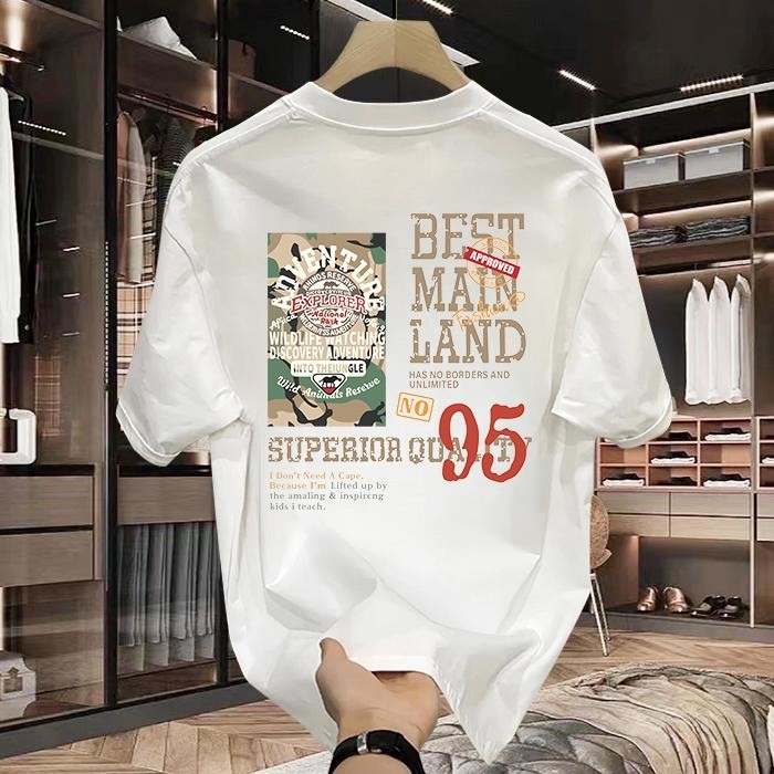 2025 NEW 2025P17 (Long-staple Pure Cotton 230g) D-853 Black/White/S-5XL Size new23 2O7R