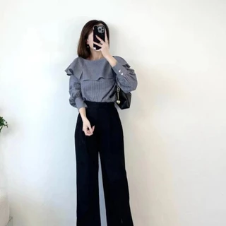 Red Berryเสื้อเชิ้ตแขนยาวลายทางฤดูใบไม้ร่วงใหม่สำหรับผู้หญิงปี 2025 เสื้อเชิ้ตแขนยาวเอวบาง99106
