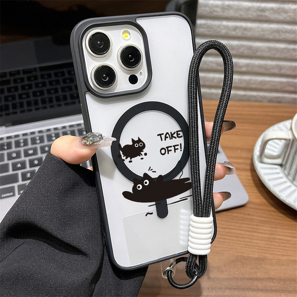 เคสโทรศัพท์มือถือ For iPhone 13 11 16 pro max Case iPhone 11 15 14 pro max 12 13 pro max Magnetic ฝ้า อะคริลิค การ์ตูน - รูปที่ 7