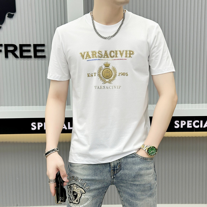 2025 NEW 2025 [Trendy Education] VARSACIVIP*** Special Edition Mercerized Cotton Short Sleeve T-Shir