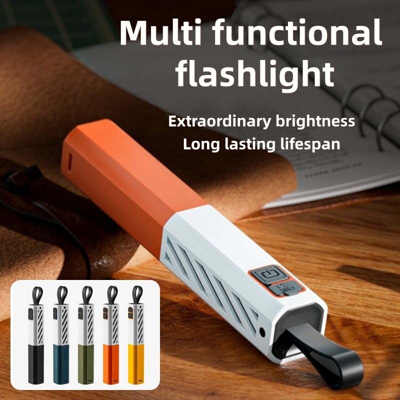 ไฟฉาย LED Zoomable 5 โหมด กันน้ำ ชาร์จไฟได้ สำหรับตั้งแคมป์