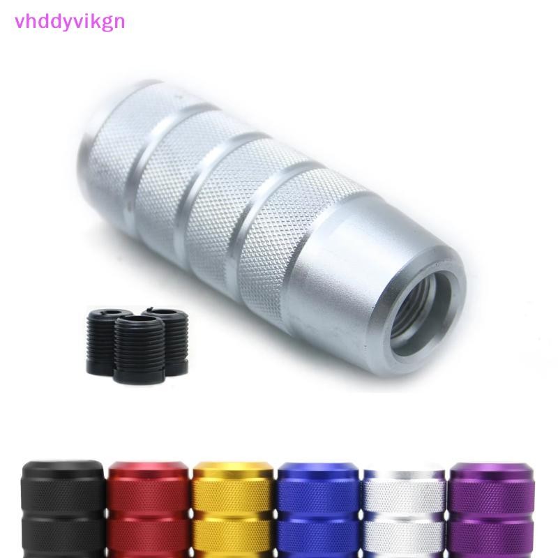 VHDD 1 ชุดเกียร์ธรรมดาอลูมิเนียม Knurled Shifter Lever Knob Shifter Lever Knob อุปกรณ์เสริมรถยนต์ 95 มม.ลื่นเกียร์ Shift KNOB TH