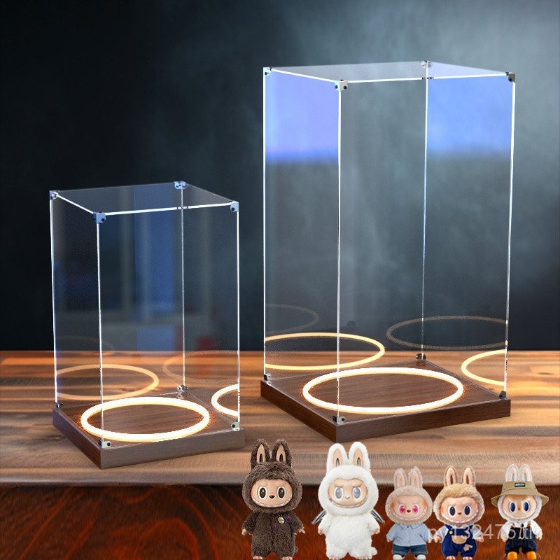 Big zimomo Pop Mart Yin labu กล่องแสดงผู้นําไวนิล Sunny อะคริลิคตุ๊กตา Archangel PX6T