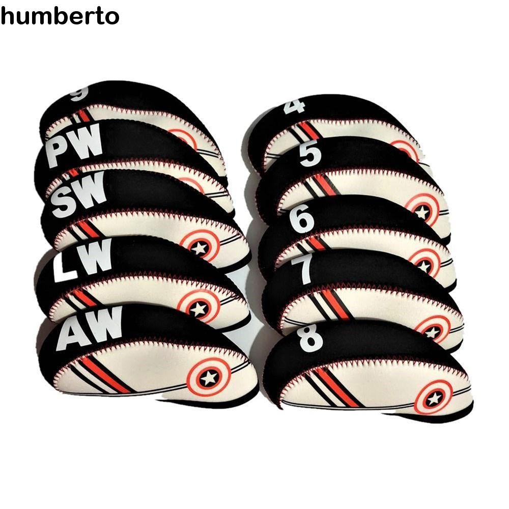 Humberto Golf Iron & Putter Headcovers ออกแบบสำหรับหมายเลข 4-9, SW, PW, LW, AW - ทำจากเนโอพรีน