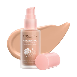 Srichand ศรีจันทร์ เอ็นชานเท็ด คัฟเวอร์ เพอร์เฟคท์ ฟาวน์เดชั่น SPF35 PA++++ 30มล. 120 เบจ