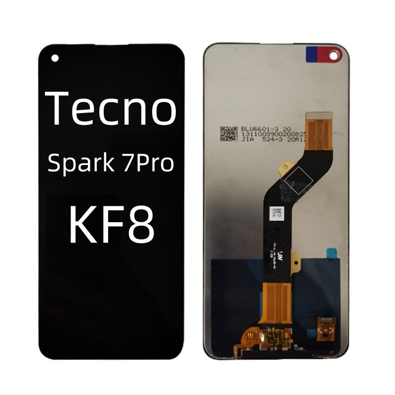 เหมาะสําหรับ Tecno Spark7Pro โทรศัพท์มือถือชุดหน้าจอ KF8 หน้าจอสัมผัสหน้าจอ LCD LCD