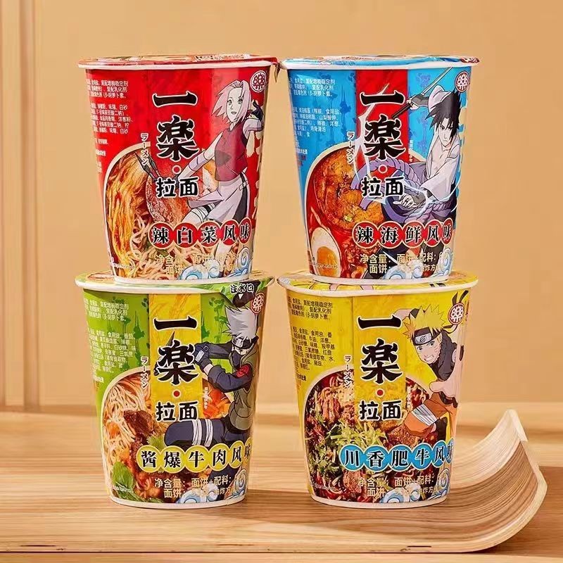 สินค้าใหม่พร้อมสต็อก Yile Ramen Round Cup Barrel Instant Noodles Ninja Series Cup Noodles Instant Fo