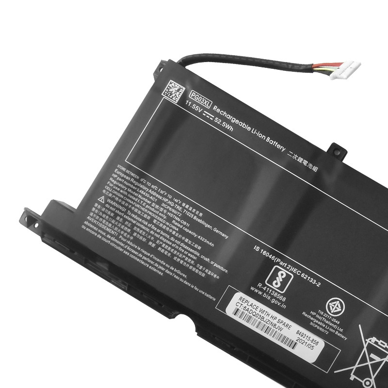 แบตเตอรี่แล็ปท็อป HP HP Light Shadow Fairy 5 TPN-C141 15-dk0021TX PG03XL ของแท้