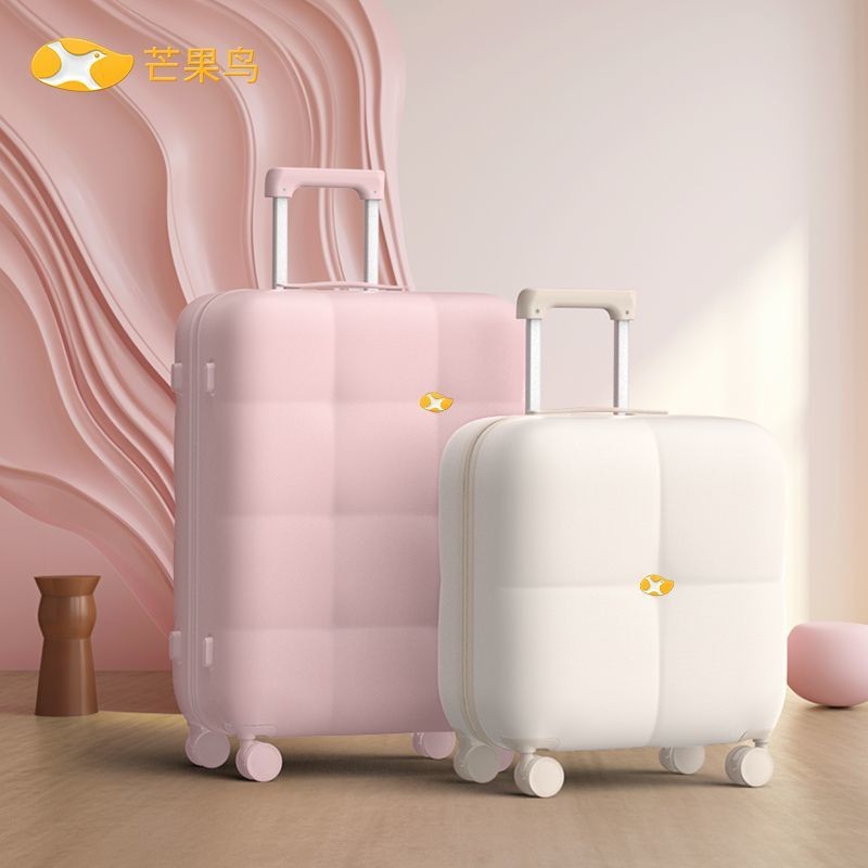 Mango Bird กระเป๋าเดินทางหญิง 67 ซม. Boarding นิ้วขนาดเล็กสีชมพูกระเป๋าเดินทาง Universal ล้อสไตล์ใหม