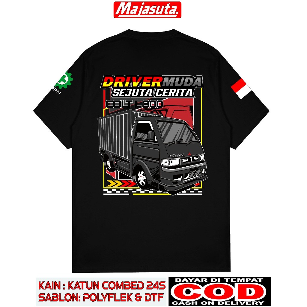 MITSUBISHI L300 YOUNG DRIVER เสื้อยืดกล่อง SALAM ONE ASPHALT THREE PEDAL KAOSKEREN KAOSDISTRO