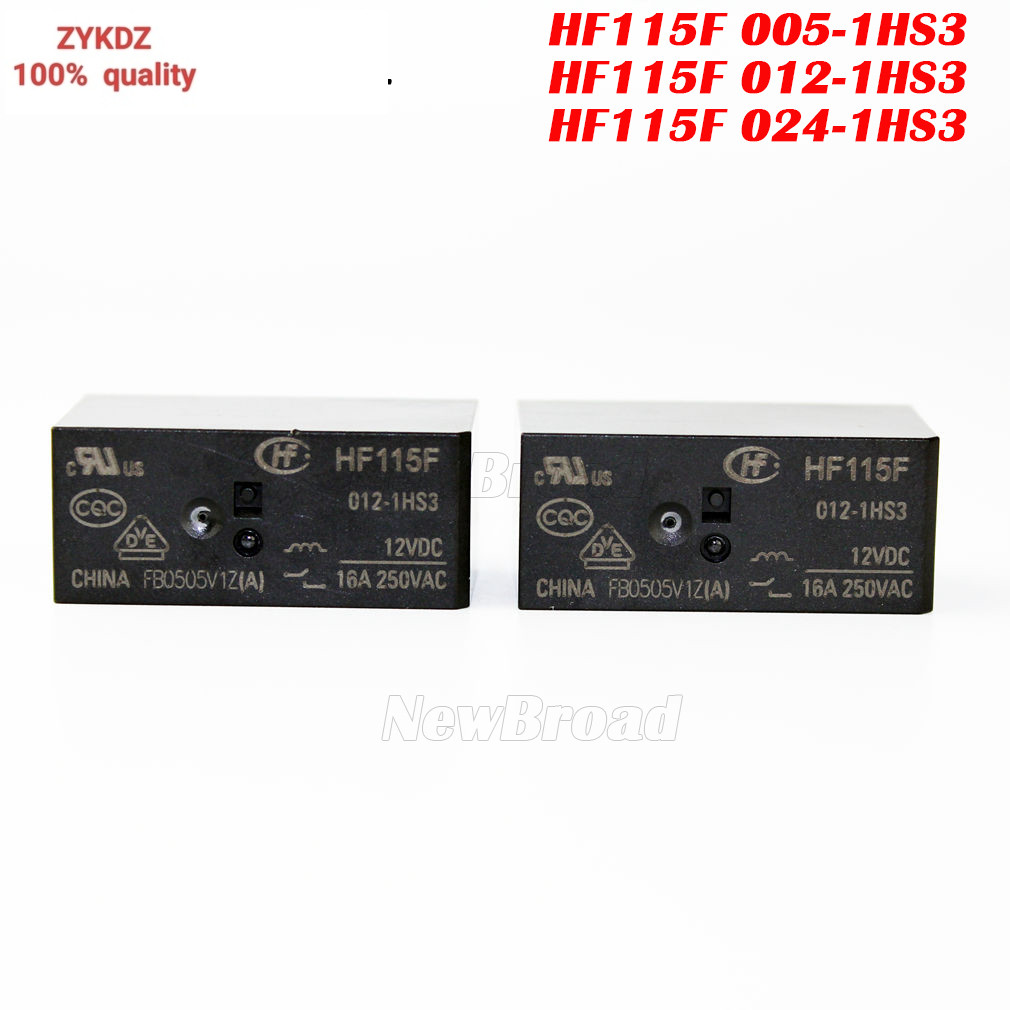 2PCS รีเลย์ HF115F-005-1HS3 HF115F-012-1HS3 HF115F-024-1HS3 JQX HF115F 005-1HS3 012-1HS3 024-1HS3 16