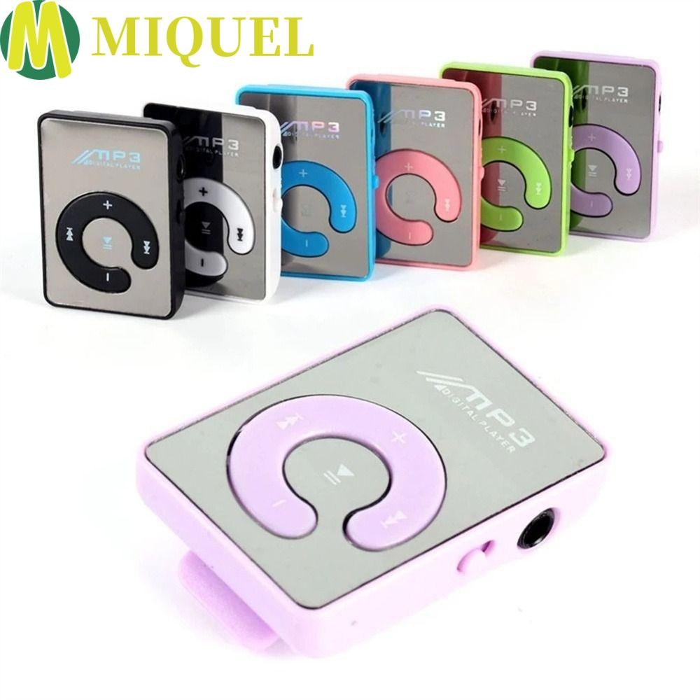 MIQUEL Mp3 เครื่องเล่นเพลง TF Card แบบพกพาลําโพงกีฬา Walkman Mini Mirror Clip เครื่องเล่นเพลง