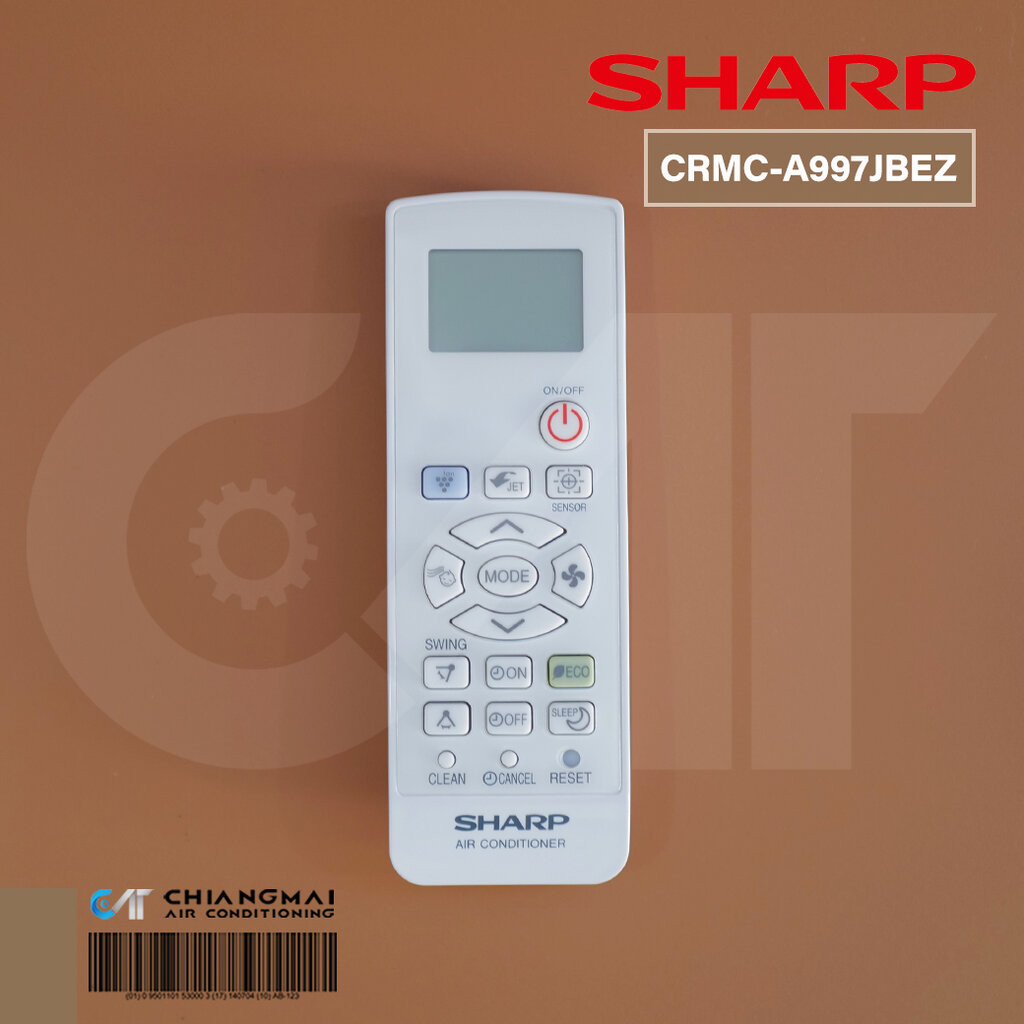 CRMC-A997JBEZ รีโมทแอร์ SHARP รีโมทแอร์ชาร์ป รุ่น AH-PFX18, AH-PFX24 (ใช้แทน CRMC-A998JBEZ ได้)