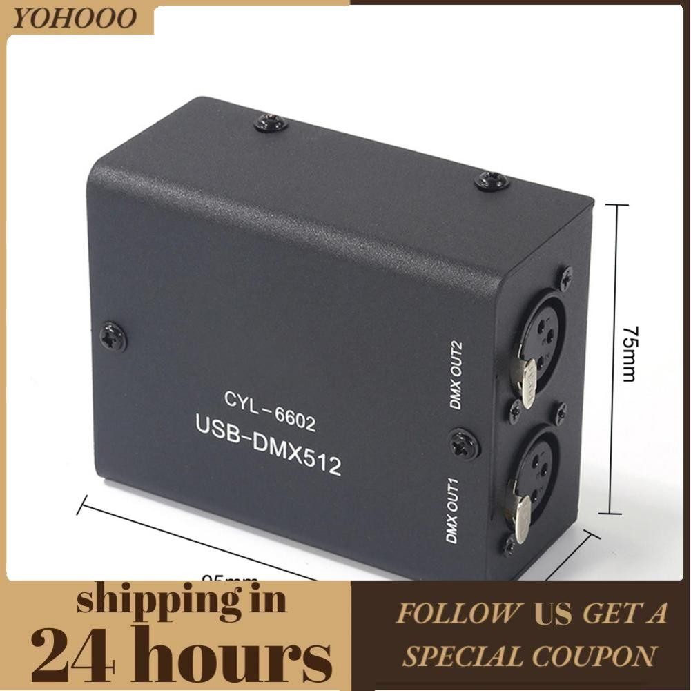Yohooo Yohooo USB ถึง DMX512 LED Light Control Stage Lighting Controller Channels Decoder Module พร้