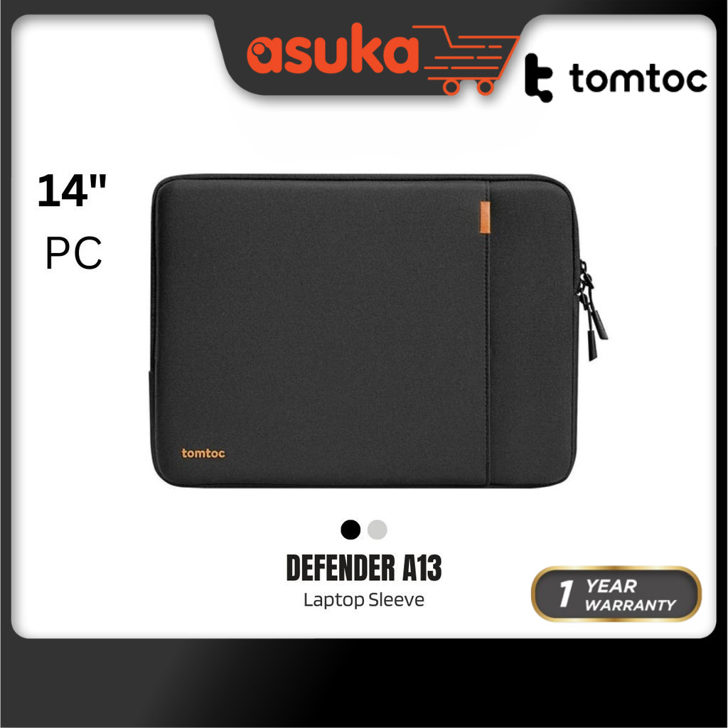 ปลอกแล็ปท็อป Tomtoc Defender A13 14 นิ้ว PC - สีดํา