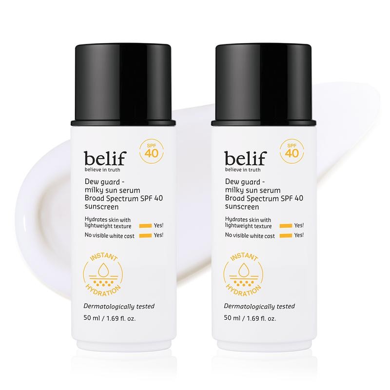 [belif Official] Milky Niacinamide Sunscreen SPF 40 2-Pack – เซรั่มกันแดดเนื้อบางเบาและมองไม่เห็นสํา