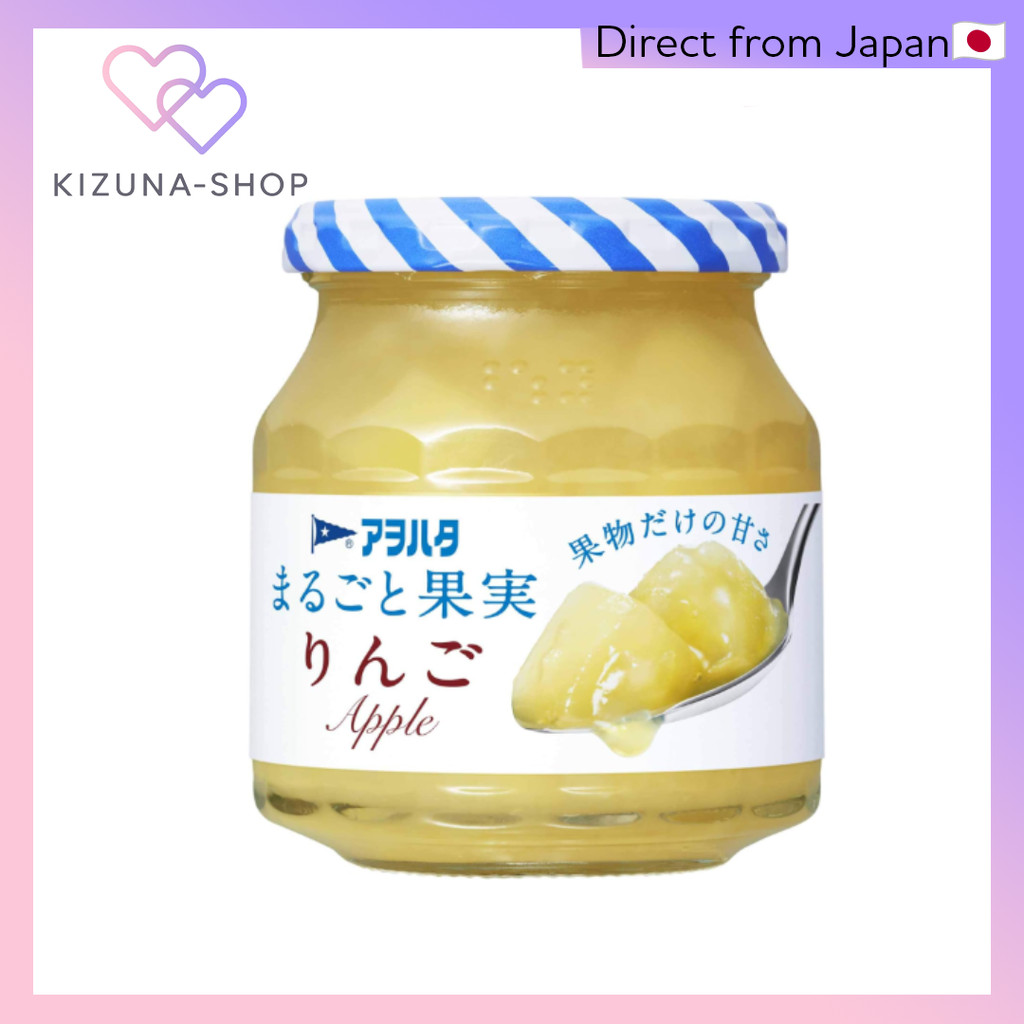【KIZUNA-SHOP from Japan】Aohata Marugoto Kajitsu Apple Jam – Whole Fruit, No Added Sugar, Natural Swe