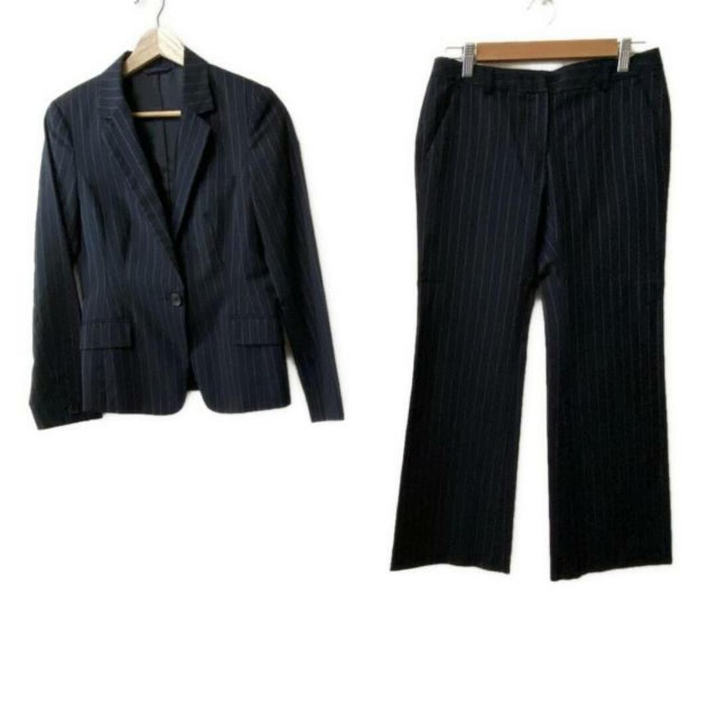 green RELAX label relaxing Pants gray stripe Women black Direct from Japan Secondhand