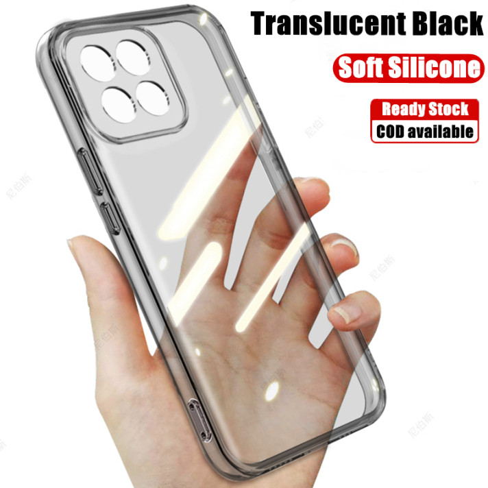 สําหรับ Huawei Honor X5B X5B Plus GFY-LX2 LX2P นุ่มโปร่งแสงซิลิโคนสีดํายืดหยุ่นกันกระแทก TPU คริสตัล