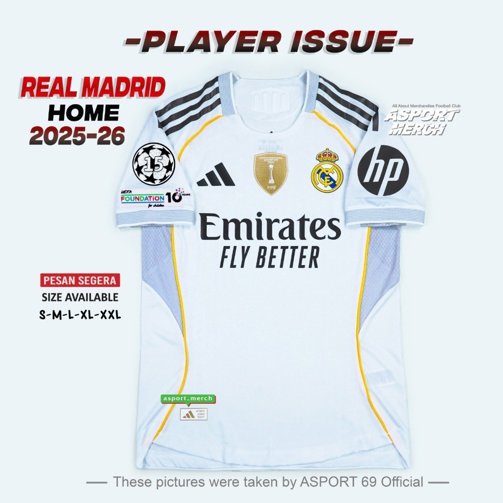 MADRID HOME PLAYER ISSUE 2025 2026 MADRID HOME PI PLAYER ISSUE 25 26