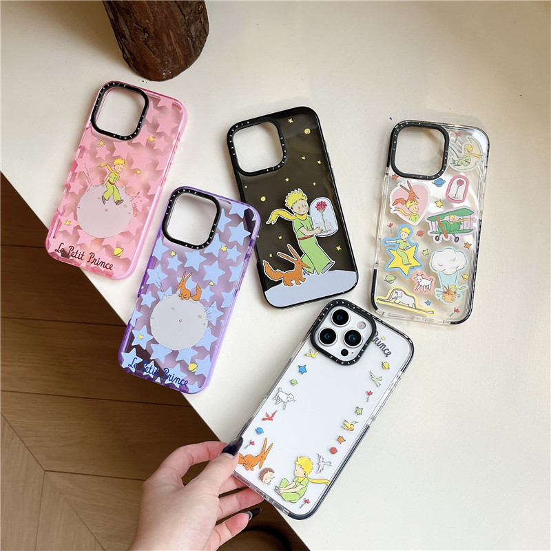 CAPASHIP เคสโทรศัพท์แบบนุ่มสําหรับ IPhone 17 Pro Max 11 12 13 14 15 16 MAX Air MIni Puls ปลอก Le Petit Prince Rose การ์ตูน Impact กันกระแทกโปร่งใส TPU ฝาหลัง 17PM