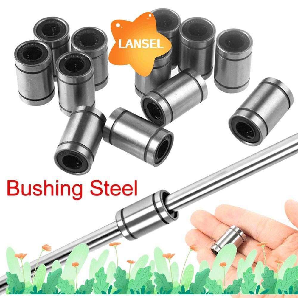 LANSEL บูชเหล็กก้านทนทานเพลา CNC Part LM3UU LM4UU LM5UU LM6UU