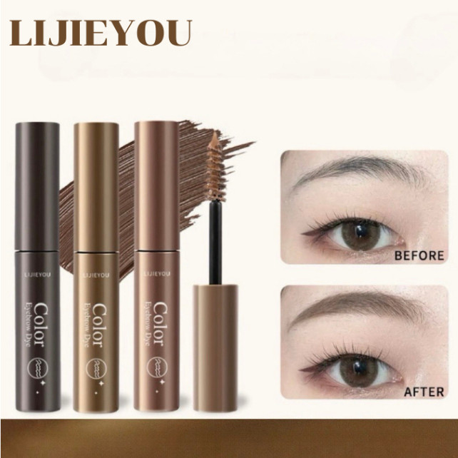 LIJIEYOU 4552 มาสคาร่าคิ้ว 3มิติ มาสคาร่าคิ้ว เจลปัดขนคิ้วตั้งฟู ปัดไรผม โทนน้ำตาล เรียงเส้นสวย กันเหงื่อ กันน้ำ