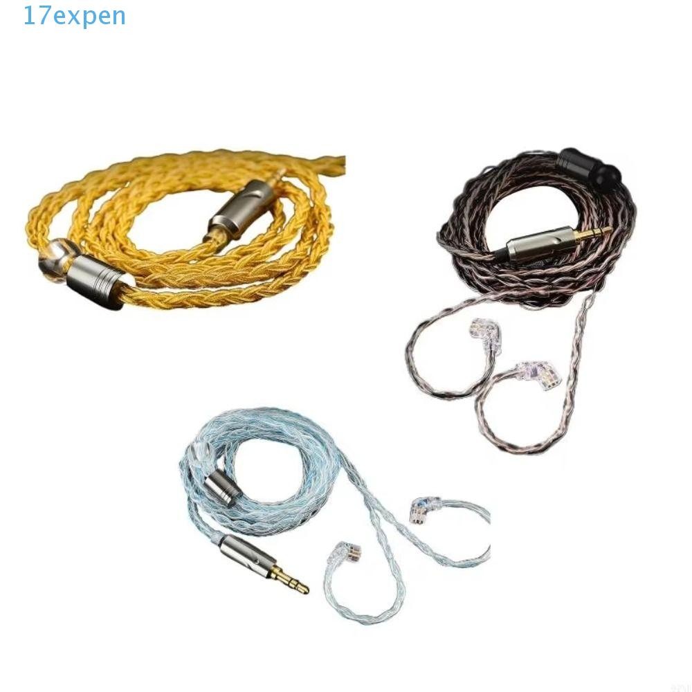 EXPEN QKZ T1 หูฟัง, 8-Strand Silver Plated KZ สายหูฟัง, เปลี่ยน 0.75 มม.2Pin แจ็ค 3.5 มม. 200 Core T