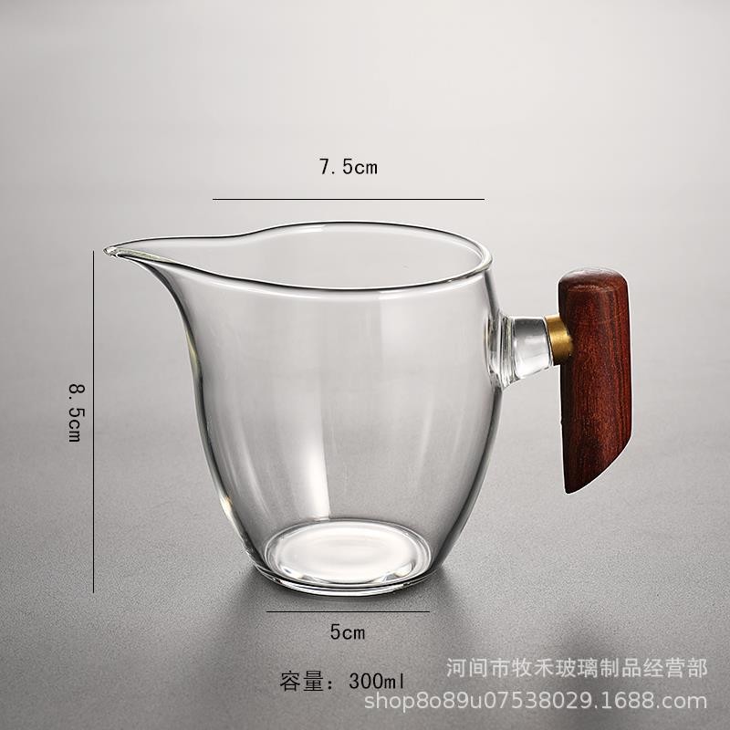 Borosilicate สูงทนความร้อน Muque Handle Fair ถ้วยแก้วใสชุดชา Sea ชายถ้วยชุดชา Kung Fu ชากรองชา CSDJ