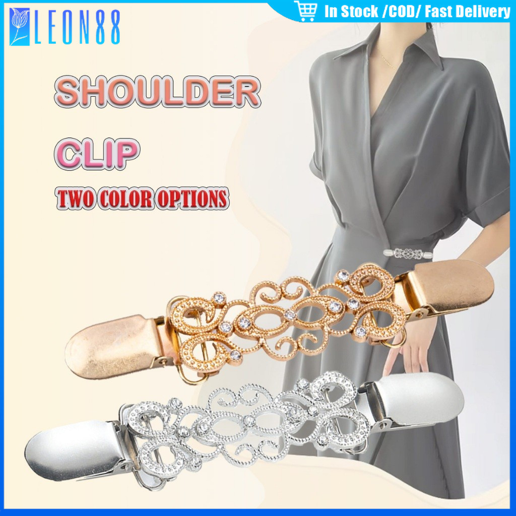 ของมาใหม่！1ชิ้น คลิปหนีบผ้าคลุมไหล่ คลิปหนีบเสื้อกันหนาวโลหะ เข็มกลัดติดเสื้อ อเนกประสงค์